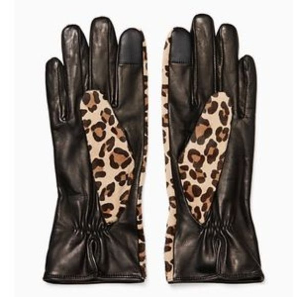 KATE SPADE Cheetah Leather Gloves - Picture 4 of 5